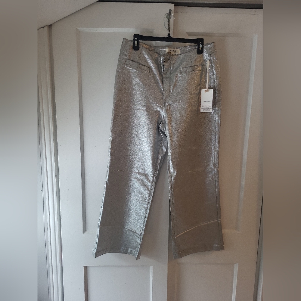 Charlie B silver coated jeans size 12